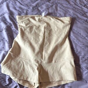 Tan shapewear, size large, brand is Maidenform